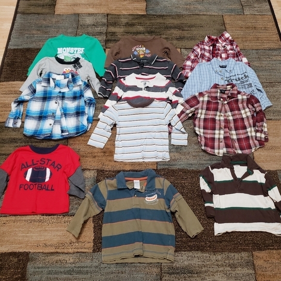 Baby boys size 18M long sleeve shirt bundle of 13 - Picture 4 of 8